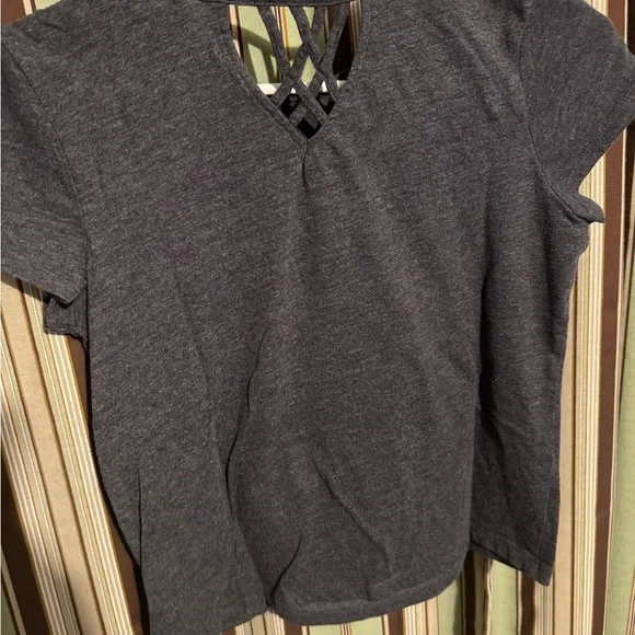 Old Navy Gray Tee with Pink and Blue Graphic - Picture 2 of 4